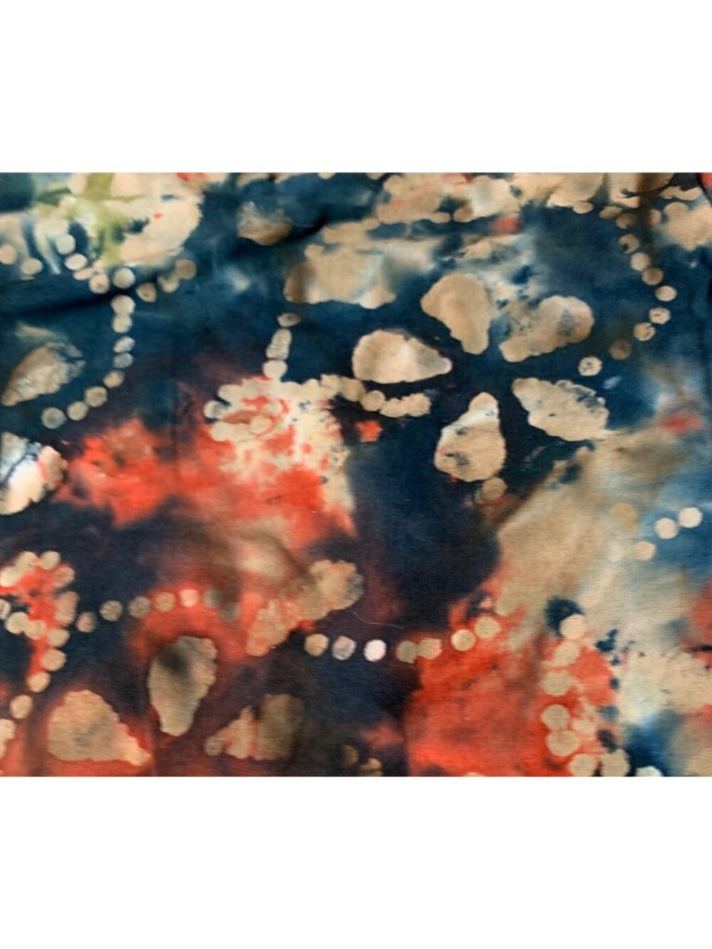 Batik Floral Cotton Fabric 1/2 yard x 44" Crafts Sewing Quilting